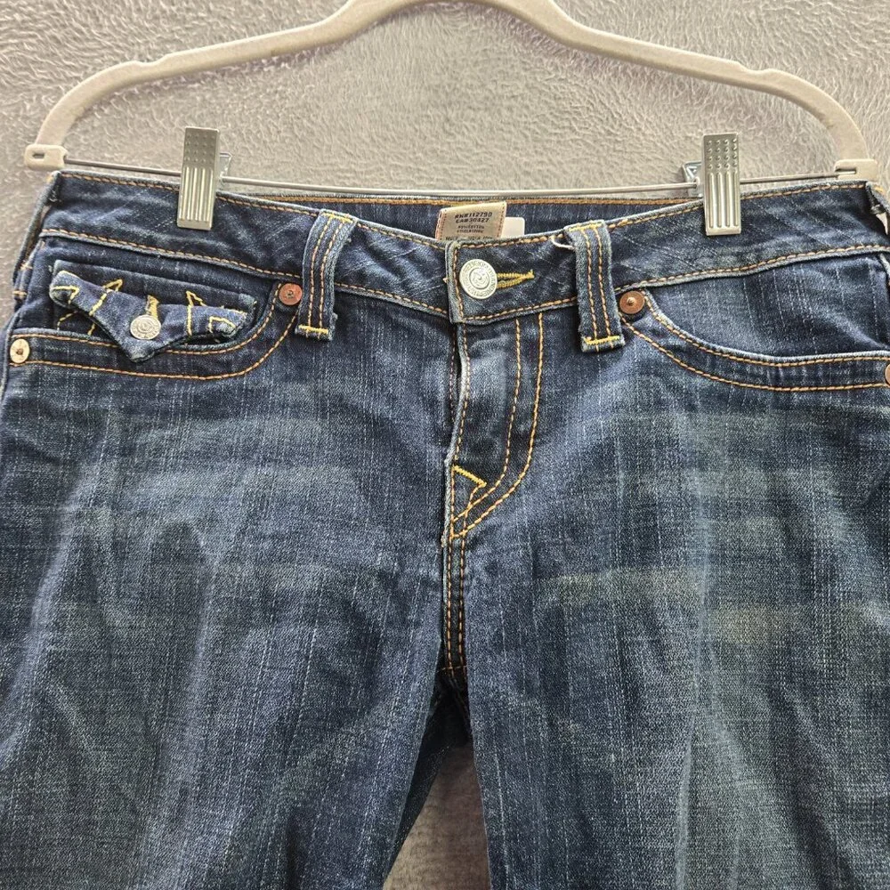 True Religion Men‎ Jean Shorts 31 Blue Denim Cuffed Medium Wash 12